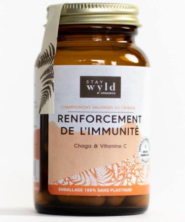 Stay Wyld - Organic Immunity Boost Mushroom Capsules - Immune System Boost Organic Vitamin C Antioxidant Nutritional Supplements Inflammation Support - 100% Canadian Grown - 60 Capsules - Buy Online on GoSupps.com