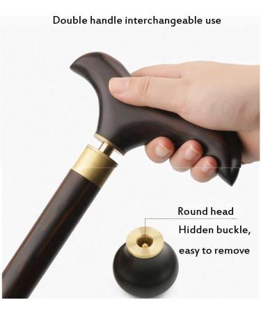 Crutches Non-Slip Crutches Environmentally Friendly and Healthy Sandalwood Material with Two Handles Round Handle and Bird-Back Handle Can Be Stored in Three Parts Easy to Disassemble - Buy Online on GoSupps.com