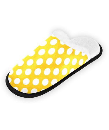 RPlife Spa slippers green watercolor cactus succulent multicolored soft guests slippers comfortable women slippers house guests slippers medium yellow with white dots