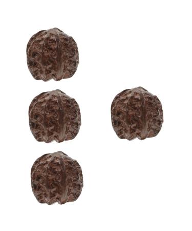 Beaupretty 4 pieces Wenwan-Gang Hand trainer Lichthaus decorations for at home peach core ornate made of wood wooden decor vintage decor vietnam esic agarholz fruit baoding