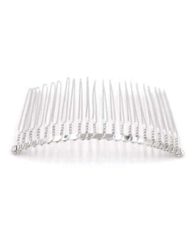 Honbay 6PCS Silver Fancy DIY Hair Clips Metal Wire Combs for Bridal Wedding Veil - 22 Teeth - Buy Online on GoSupps.com