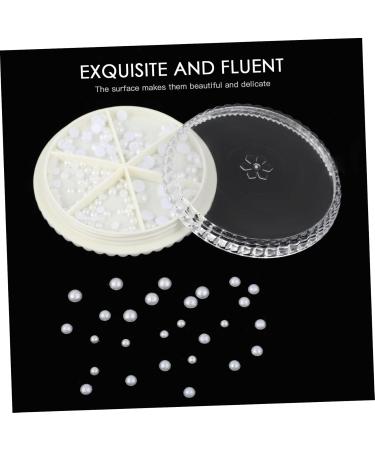 FRCOLOR 1 Box Nail Decorations Flatback Half Pearls Nail Art Bulk Crafts Dainty Jewelry Rhinestone Trim Nail Jewels Nail Gems Manicures Accessories Heart 3d Abs White 6.5X6.5X1cm - Buy Online on GoSupps.com