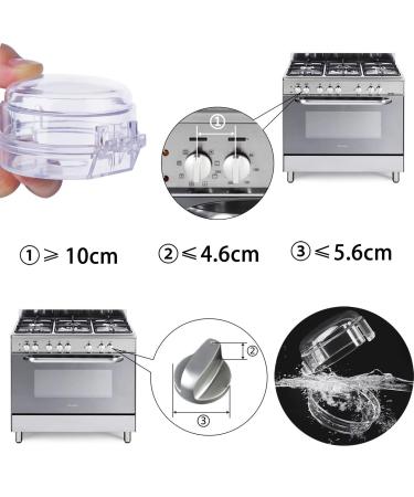 8-Piece Stove Switch Protection Set | Child Lock Covers for Gas Stove Knobs | Oven Safety for Kids | Transparent Protective Covers | Ideal for Cookware - Buy Online on GoSupps.com