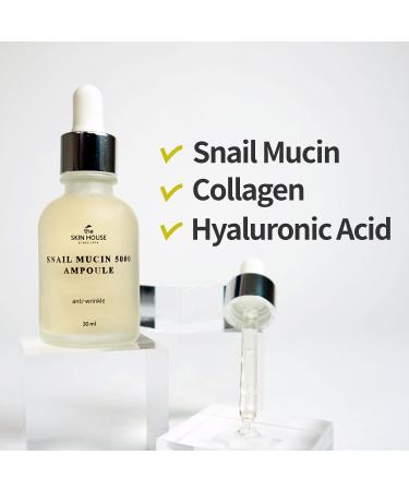 The Skin House Snail Mucin 5000 Ampoule 30ml - Nourishing Korean Serum for Moisturizing & Replenishing | K-beauty International Shipping - Buy Online on GoSupps.com