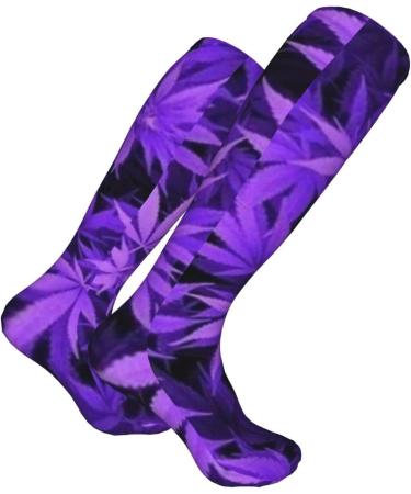 Buy Affordable Weed Leaf Compression Socks for Men & Women - 15-20 mmHg Circulation Support for Running & Cycling - Buy Online on GoSupps.com