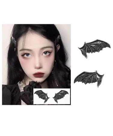 Bat Halloween Hair Clips Barrette Halloween Hair Accessories Silver Bat Hair Clip for Women Girls Bat Accessories Halloween Barrettes for Women Girls 2 pcs