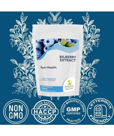 Bilberry Extract Eye Health Antioxidant 2000mg Extract Veg Tablets Anthocyanidins Black Berries 180 - Buy Online on GoSupps.com
