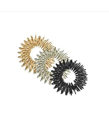 Buy ROSENICE Acupressure Finger Massage Rings - 3pcs Wellness Relaxation (Gold Silver Black) | International Shipping Available - Buy Online on GoSupps.com
