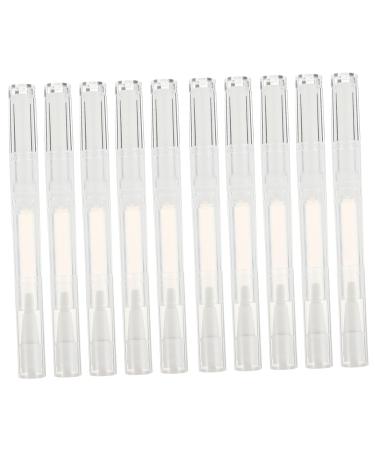 10pi ces Stylos Vides Transparents Lot De Tubes Pour Huile Ongles Pinceau Applicateur Brillant L vres Liquide Blanc