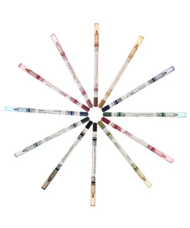 Didiseaon 12 Eyeliner Eyebrow Pencil Eyeliner Pen Eye Shadow Makeup Eyeliner Eye Liner Pencils Flash Lip Liner