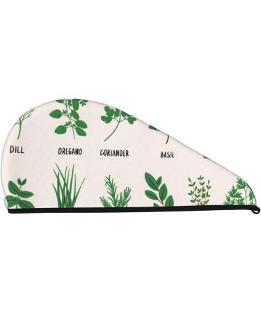 Herbs Microfiber Hair Towel | Soft Super Absorbent Quick Dry Wrap for Long Curly & Thick Hair - Ideal for Women - Coral Velvet - Buy Online on GoSupps.com