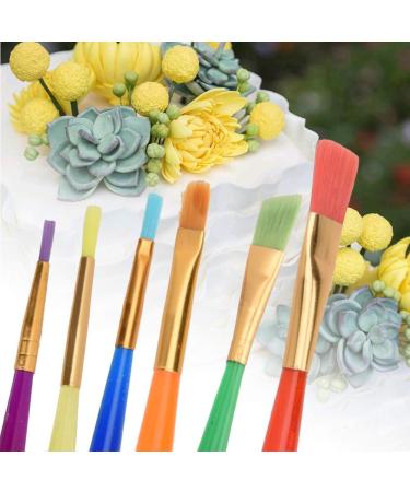 6Pcs Cake Coloring Pen Set for Sugar Craft Baking - Fondant Brush Tool - Buy Online on GoSupps.com