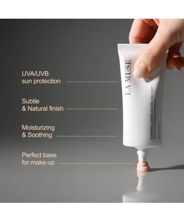 LA MUSE Waterfull Cr me Solare 1.69 fl oz - Natural Tone-Up & Hydrating Glow | Non-Greasy Formula for All Skin Tones | Moisturizes and Protects Skin with a Dewy Radiant Finish for a Fresh Look - Buy Online on GoSupps.com
