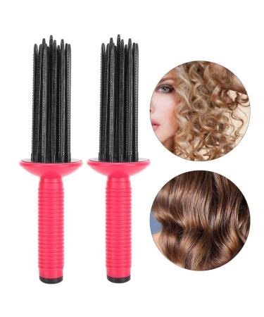 Hair Curling Roll Comb - Fluffy Curly Hair Styler Tool & Anti-Slip Wand for Perfect Curls | International Shipping - Buy Online on GoSupps.com