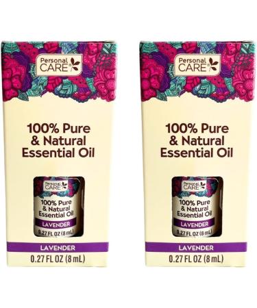 Personal Care 100% Pure & Natural Lavender Essential Oil 2 Pack 0.27 fl oz (8 mL) Each