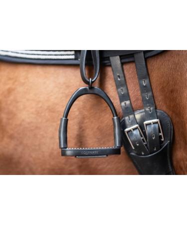 Equinate Safety Bars Manchester 10cm Black Matt - Anti-Slip Rubber Tread - Stirrup for Adults & Children - 2 Pieces for Ankle Relief - Buy Online on GoSupps.com