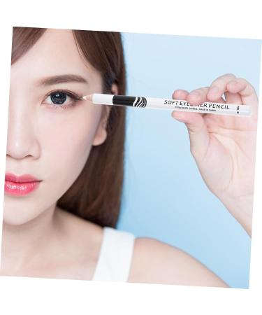 Gogogmee 40 Pcs Lying Silkworm Eyeliner White Makeup Pencil Make up Eyeliner Pen Makeup Eyeliner Wooden Pole - Buy Online on GoSupps.com