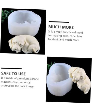 Ciieeo 3pcs Mold Animal Resin DIY Cake Rubber Dessert Jewelry Ice Cube Candy Chocolate Ice Cube Mould Silicone Coaster Epoxy Baking Tool Sleeping Dogs 3D Silica Gel Mousse Chocolate White 10.8X8.5X5CMx3pcs - Buy Online on GoSupps.com