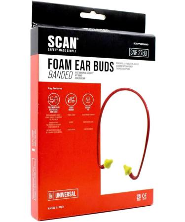 Buy Scan SCAPPEEPBAND Banded Foam Ear Bud SNR27 - Comfortable Noise Reduction for International Shipping - Buy Online on GoSupps.com