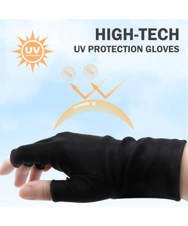 ZOCONE 4 Pairs Anti UV Gloves for Gel Nail Lamp Fingerless UV Gloves for Gel Nails Professional Manicure UV Gloves Unisex Elastic UV Protection Gloves for Gel Nails for Nail Art/Driving/Outdoor - Buy Online on GoSupps.com