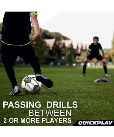 QUICKPLAY Replay Soccer Training Ball - Adjustable Bungee Elastic Junior Size 4 Soccer Ball with Base Weight - Buy Online on GoSupps.com