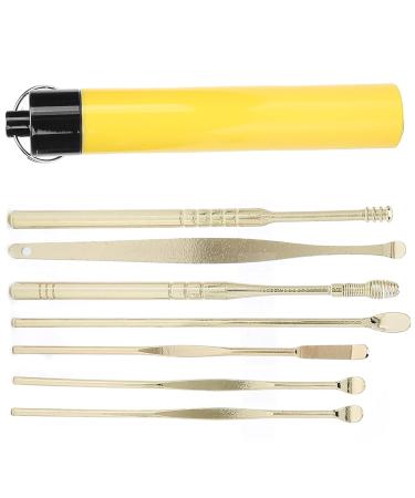 Stainless Steel Ear Pick Spoon and Spiral Ear Wax Cleaner Set - Gold | Earwax Removal Kit - Buy Online on GoSupps.com