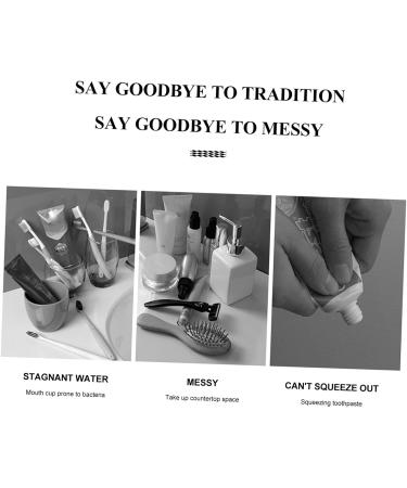 Cabilock 5-Piece Space Vanity Golden Wall Organizer - Black Shower Brush Toothbrush & Cup Holder for Bathroom - Buy Online on GoSupps.com