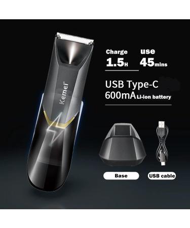 KEMEI 3208 Body Hair Trimmer for Men | Electric Groin Trimmers & Cordless Grooming Set | Multi-Function Washable Pubic Hair Shaver - Buy Online on GoSupps.com