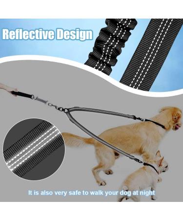 360 Rotatable Double Dog Leash for Two Dogs | Adjustable Reflective Leash for Small Medium & Large Dogs | Perfect for Walking Training & Jogging - Buy Online on GoSupps.com