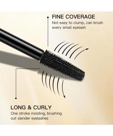 Shantou Ouhoe 2PC 5D Volumizing Mascara Mascara for Volume and Curls Bigger Eyes Stereoscopic Fibrous Eye Black Mascara Stays Unaltered and Does Not Smudge Suitable for All Types of Eyelashes - Buy Online on GoSupps.com