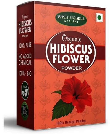 QURA QURA Wishingbell Organic Hibiscus Flower Powder (Rose Sinesis Gudhal Powder) for Hair and Face Growth - 100g | Jaswand Powder for Facial Skin and Hair Care