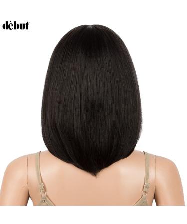 D BUT 10A Brazilian Virgin Remy Human Hair Wig with Bangs - Short Bob Pixie 25cm (1B) - Lightweight 103g - Buy Online on GoSupps.com