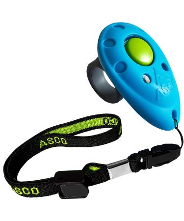 Asco Premium Finger Clicker with elastic hand loop for clicker training dog cats horses professional clickers dog training clicker blue ac04fa