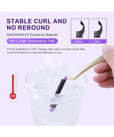 Nagaraku Individual Eyelash Extensions - Permanent Volume | 8mm C Curl 0.10mm Thick - Matte Black - Buy Online on GoSupps.com