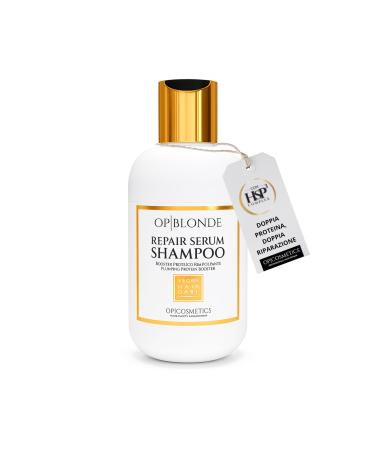 OP|BLONDE Plumping Shampoo Serum Repair High-protein shampoo for treated and damaged hair Professional formula with phytocollagen and jalapenosyl acid 250 ml