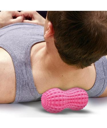 Seleware Peanut Massage Ball - Double Lacrosse Roller for Deep Tissue Relief | Back Neck Shoulder Spine Legs Hips | Trigger Point Muscle Massage - Pink - Buy Online on GoSupps.com