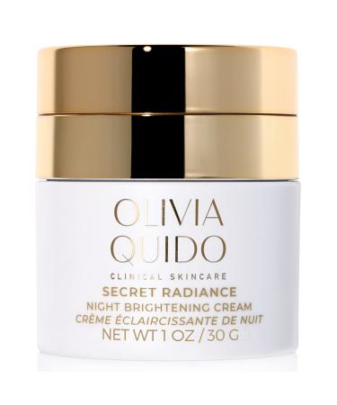 OLIVIA QUIDO Clinical Skincare Secret Radiance Night Cream (30g / 4.20oz) | Skin Lightening Face Moisturizer | Dark Spot Corrector for Face & Neck | Whitening Face Cream for Smooth and Even Skin Tone