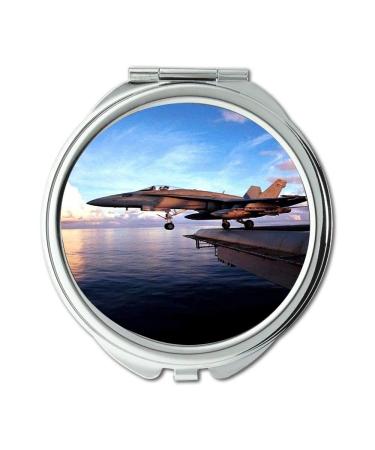 YENDOSTEEN aircraft Mirror Compact Mirror a fighter jet says hi pocket mirror portable mirror