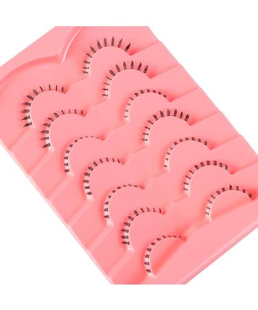 7 Pairs Bottom Lashes Clear Band Wispy Natural Look Lashes Japanese Manga Style Spiky Anime Lower Lashes Dramatic DIY Cosplay Bottom Eyelashes Reusable (A02) - Buy Online on GoSupps.com