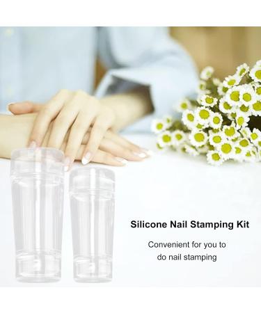Coniya Silikon Nail Stamping Kit - DIY Nail Art Stamper with Scraper & Lid | Transparent Nail Art Plates - Buy Online on GoSupps.com