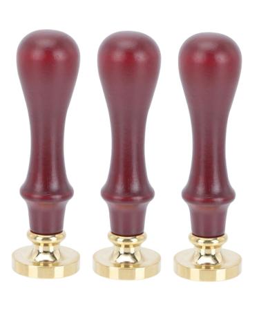SKISUNO 3 Pcs Dispensing Plate Tool Pressed Seal Coffee Powder Press Wax Envelope Stamp Copper Copper Head