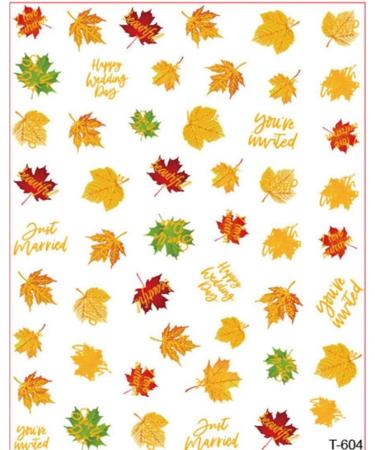 Decorations Manicure Slider Decals DIY Abstract Maple Leaf French Style Nail Art Stickers(Set 02) - Buy Online on GoSupps.com