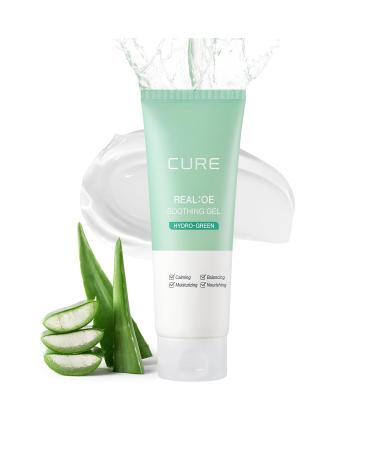 CURE Aloe Vera Gel with 90.52% Leaf Juice Soothing & Hydrating Korean Skin Care for Sun-Exposed or Dry Skin 5.07 fl oz Refreshing Gel Moisturizer for Face & Body