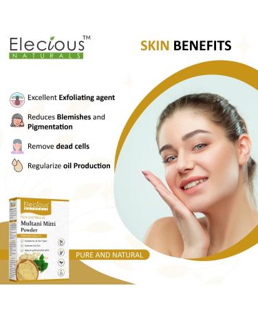 100% Natural Multani Mitti Powder 200gm | Exfoliate Sooth Nourish Skin & Hair | Fuller s Earth & Bentonite Clay - Buy Online on GoSupps.com