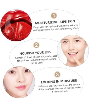 Healeved Lip 60 Pieces Lip Mask Patch Night Lips Portable Moisturizing Mask Skin Care Product - Buy Online on GoSupps.com