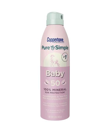 Coppertone Pure and Simple Baby Sunscreen SPF 50 Spray + Stick Pack - Buy Online on GoSupps.com