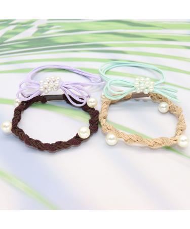 SWIHAITI 30Pcs Pearl Hair Ties Bracelets - Elastic Bands for Women Girls with Thick, Heavy, and Curly Hair - Buy Online on GoSupps.com
