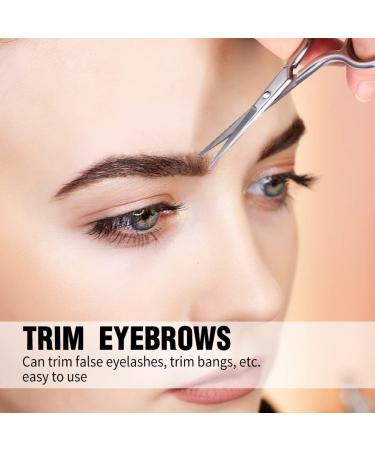 Stainless Steel Fine Tip Scissors for Eyebrows, Nose Hair, Beard, and Eyelashes - ASONTAO - Buy Online on GoSupps.com