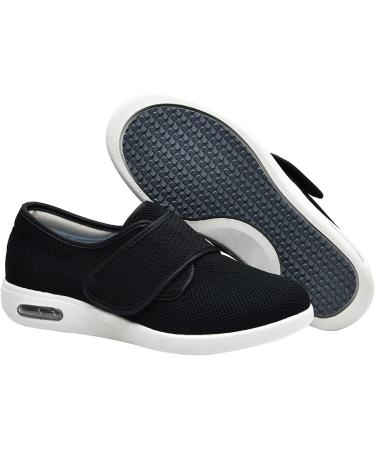 JBTNBX Women's Wide Width Diabetic Shoes - Adjustable Breathable Walking Sneakers - Black - Size 10.5 - Buy Online on GoSupps.com
