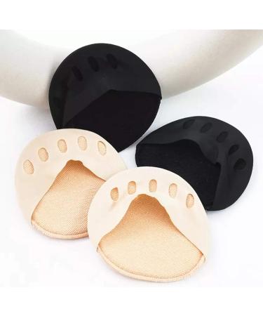 Forefoot Cushion High Heels Pads - Slipproof & Breathable Soft Pads for Shoe Comfort - 2 Pairs Black - Buy Online on GoSupps.com